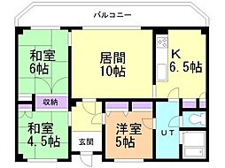 柏木プラザ 3LDKの間取図画像