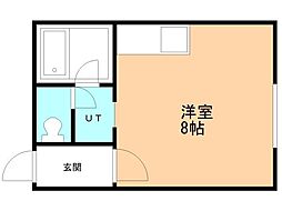 フラッツ柏木 ワンルームの間取図画像