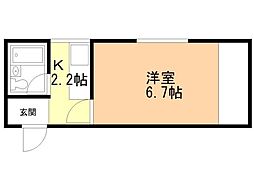 ハイム横津 1Kの間取図画像