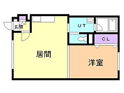 ウィンズ 1LDKの間取図画像