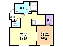RicoKuat 1LDKの間取図画像