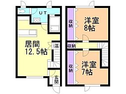 テラスハウス.山下2 2LDKの間取図画像