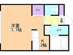 ダイワパレス富岡 1Kの間取図画像