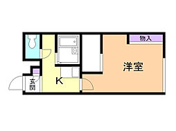 レオパレスaye.3 1Kの間取図画像
