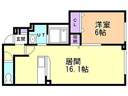 メゾンKT13号館 1LDKの間取図画像