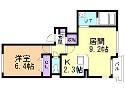 エミネンスリミテッド 1LDKの間取図画像