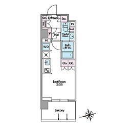 COMFORIA東新宿ステーションフロント ワンルームの間取図画像