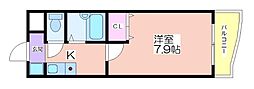 ラフィーネ北島 1Kの間取図画像