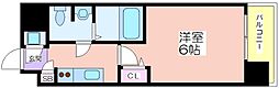 エスリード梅田グランノース 1Kの間取図画像