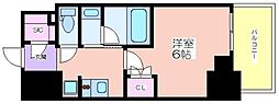 クレストコート靭公園THECLASS 1Kの間取図画像