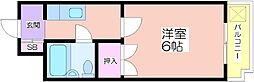 コーポあびこ 1Kの間取図画像
