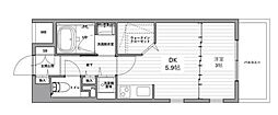 RESIDIA靱公園 1DKの間取図画像