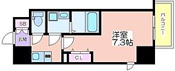 グランルージュ中之島南 1Kの間取図画像