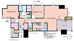 グランドメゾン立売堀1丁目 2LDKの間取図画像