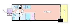 コンフォリア京町堀 1Kの間取図画像