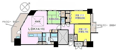 3LDK 間取り