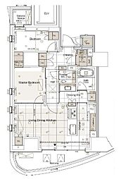 パークコート北青山 2LDKの間取図画像