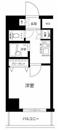 スカイコート・ヴィーダ五反田ウエスト 1Kの間取図画像