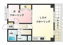コスモ目黒パルティエ 1LDKの間取図画像