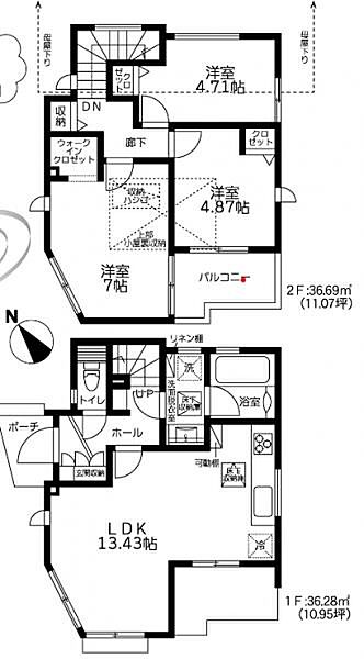 間取りを拡大表示