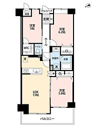 ローレルコート桜井 3LDKの間取図画像