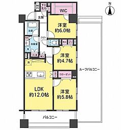 ライオンズステーションプラザ草加 3LDKの間取図画像