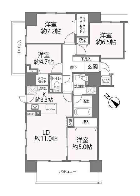 4LDK 間取り