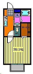 メゾン・ラフレ 1Kの間取図画像