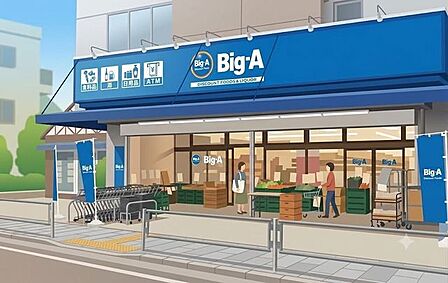 ビッグ・エー朝霞溝沼店 580m