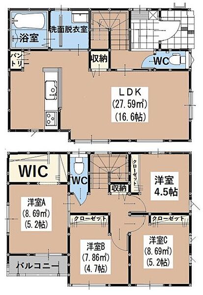 間取りを拡大表示