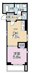ファーストステージ(First Stage) 1DKの間取図画像