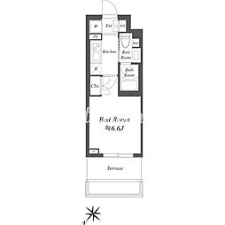 ストーリア市川行徳 1Kの間取図画像