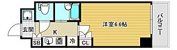 ドミール桜川2 1Kの間取図画像
