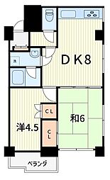 ホームズアオト 1DKの間取図画像