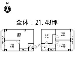 エバーグリーンヴィラ堀川の間取図画像