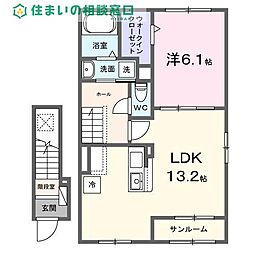 アーバンライフA 1LDKの間取図画像