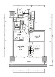 JIYUGAOKA MUSE SQUARE THE RESI 2LDKの間取図画像