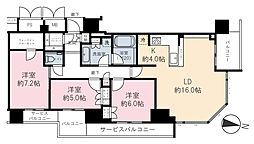 ザ・ファインタワー梅田豊崎 3LDKの間取図画像