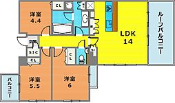 HF学芸大学レジデンス2 3LDKの間取図画像