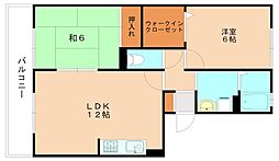 シャイン木村 2LDKの間取図画像