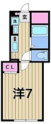 ロータスハウス 1Kの間取図画像
