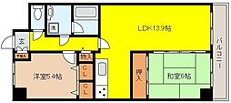 ベルシャトー 2LDKの間取図画像