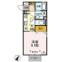 エルヴィータ 101 ｜ 栃木県栃木市平井町（賃貸アパート1K・1階・30.33㎡） その2