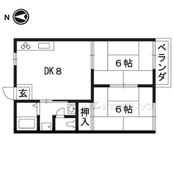 宮之川原サンハイツ 206｜大阪府高槻市宮之川原５丁目(賃貸アパート2DK・2階・45.00㎡)の写真 その2