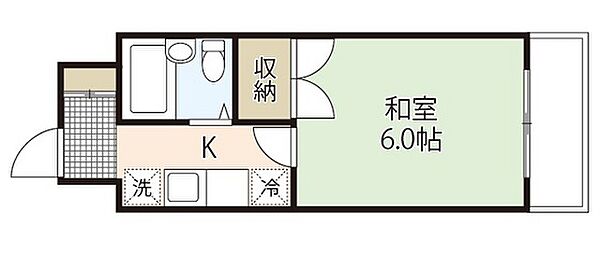 広島県広島市中区住吉町(賃貸マンション1K・6階・20.00㎡)の写真 その2