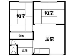 千葉マンション 2DKの間取図画像