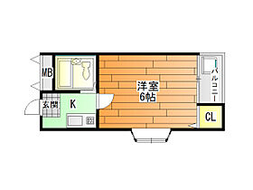 ヴィラ桃山台  ｜ 大阪府羽曳野市はびきの３丁目（賃貸マンション1K・3階・19.10㎡） その2