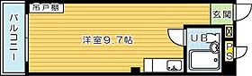 小川レジデンス2 303 ｜ 福岡県北九州市小倉北区馬借３丁目2-4（賃貸マンション1R・3階・20.58㎡） その2