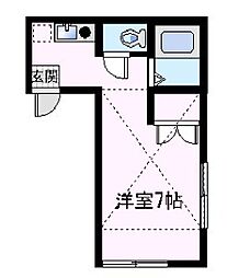 ブルーシーツクイ ワンルームの間取図画像
