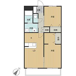 ヴィオラ白枝 2LDKの間取図画像